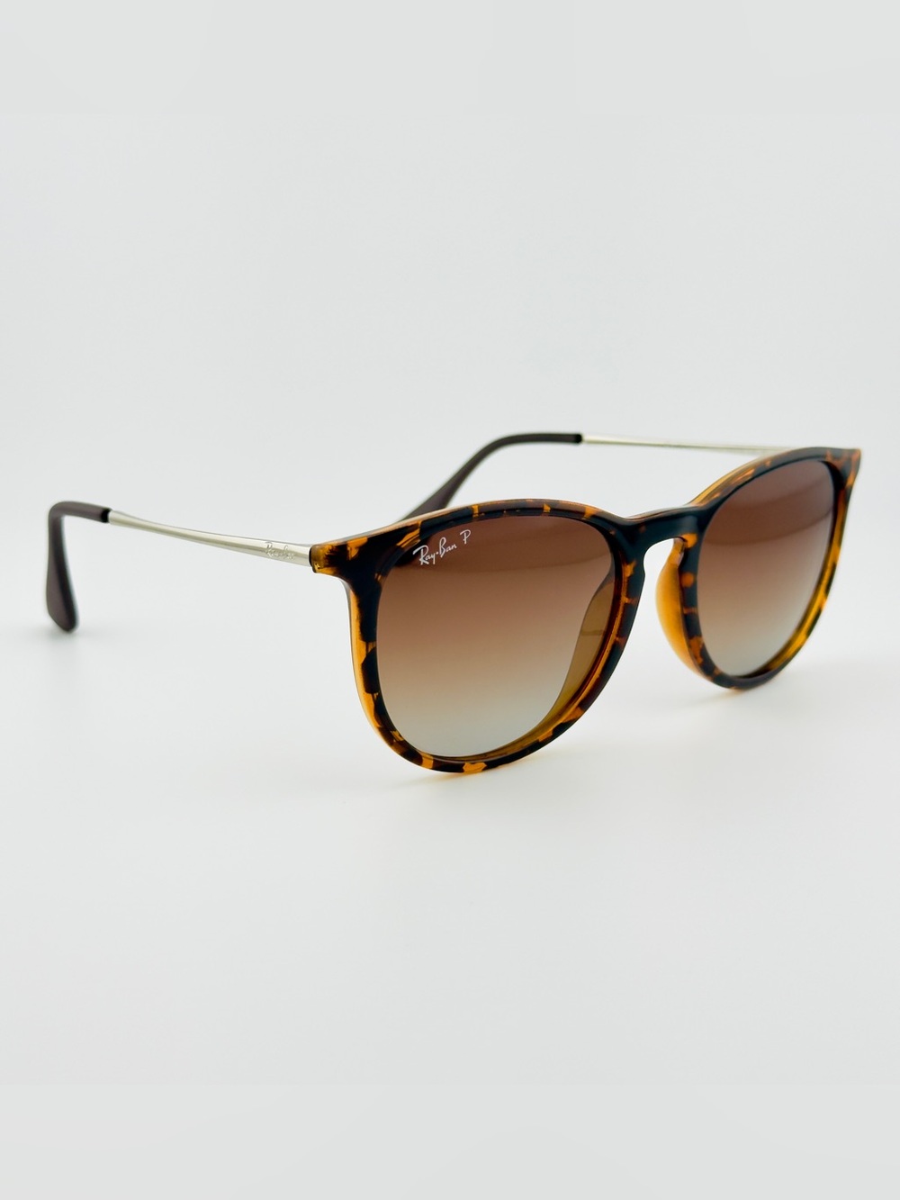 Ray-Ban Erika Classic Sunglasses RB4171 Polished Tortoise Frame Brown Lenses - Picture 7 of 13